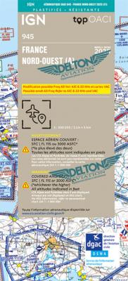 CARTE IGN 1:500 000e NORD-OUEST 2025 (VERSION PLASTIFIEE)